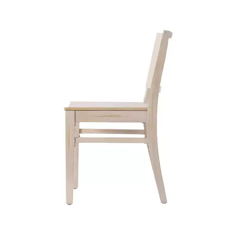 Sedie da pranzo in faggio massiccio di grado commerciale con schienali curvi – Set di 2