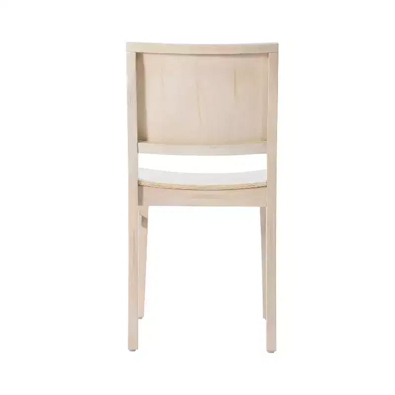 Sedie da pranzo in faggio massiccio di grado commerciale con schienali curvi – Set di 2