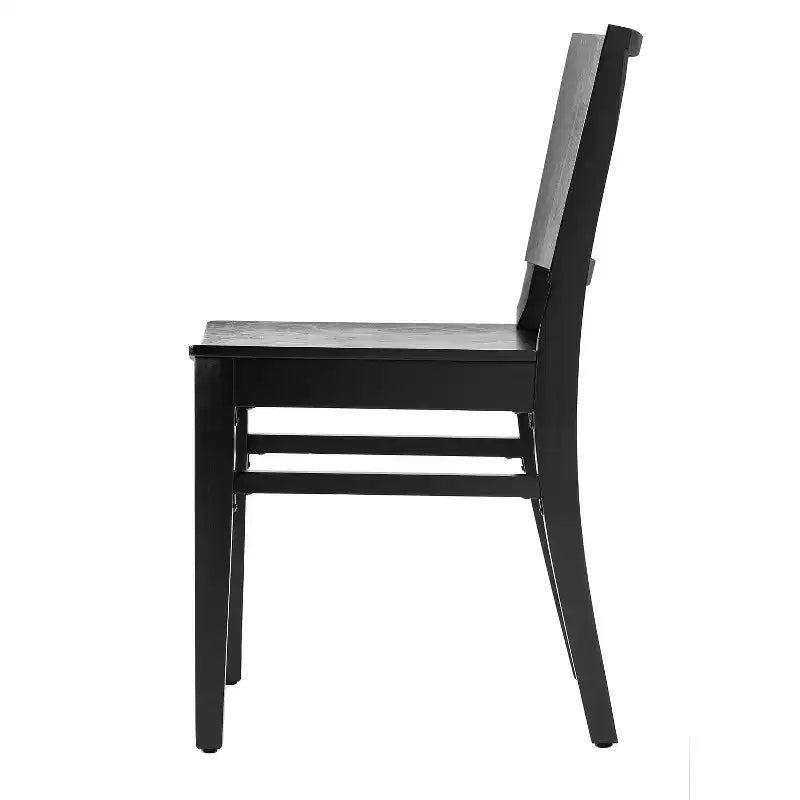 Sedie da pranzo in faggio massiccio di grado commerciale con schienali curvi – Set di 2