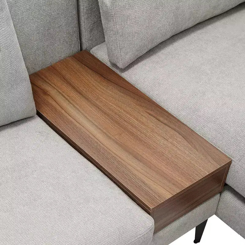 Divano componibile minimale a 3 posti con chaise longue reversibile a L – Lino