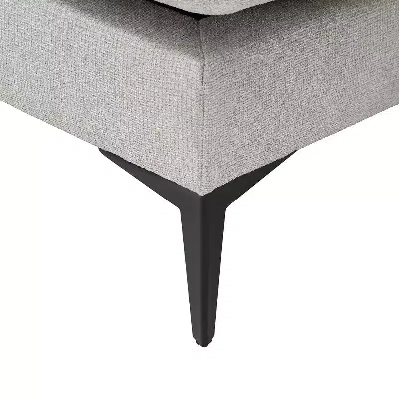 Divano componibile minimale a 3 posti con chaise longue reversibile a L – Lino