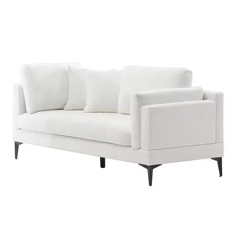 Divano componibile minimale a 3 posti con chaise longue reversibile a L – Lino