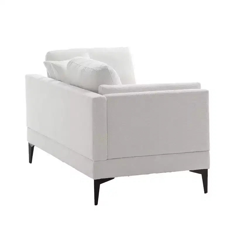 Divano componibile minimale a 3 posti con chaise longue reversibile a L – Lino