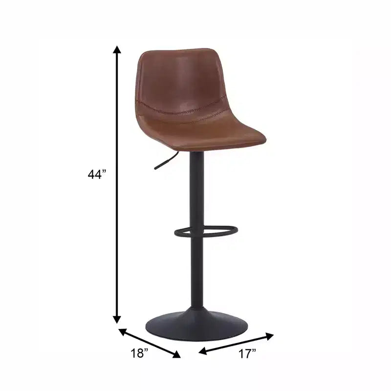LeisureMod Tilbury - Set di 2 sgabelli da bar moderni regolabili con poggiapiedi e girevoli, sedie altezza bancone per isola cucina, bancone colazione o bar di casa