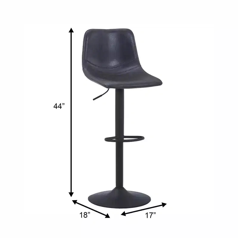 LeisureMod Tilbury - Set di 2 sgabelli da bar moderni regolabili con poggiapiedi e girevoli, sedie altezza bancone per isola cucina, bancone colazione o bar di casa