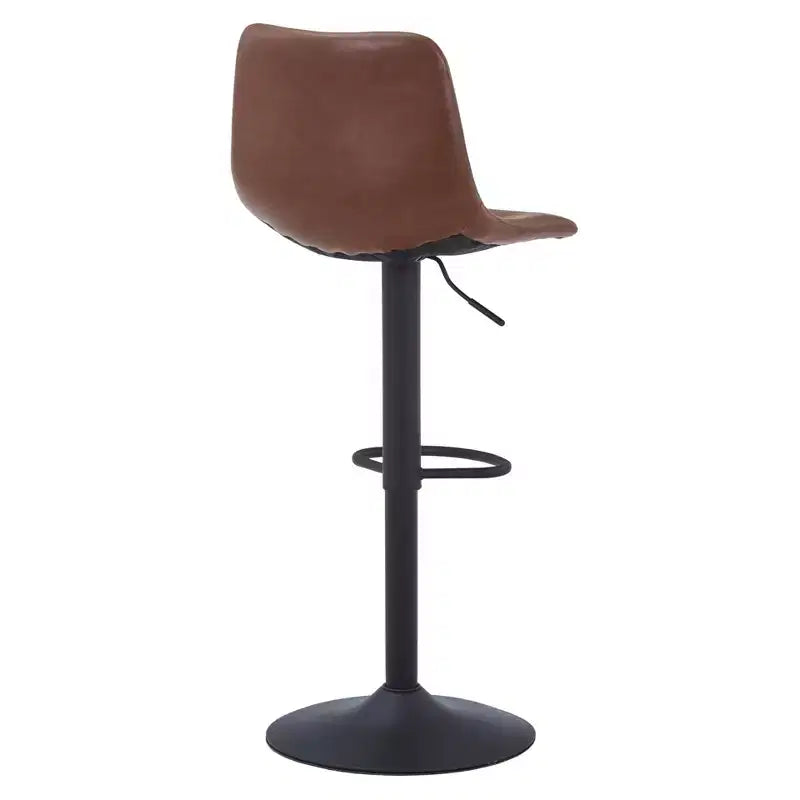 LeisureMod Tilbury - Set di 2 sgabelli da bar moderni regolabili con poggiapiedi e girevoli, sedie altezza bancone per isola cucina, bancone colazione o bar di casa