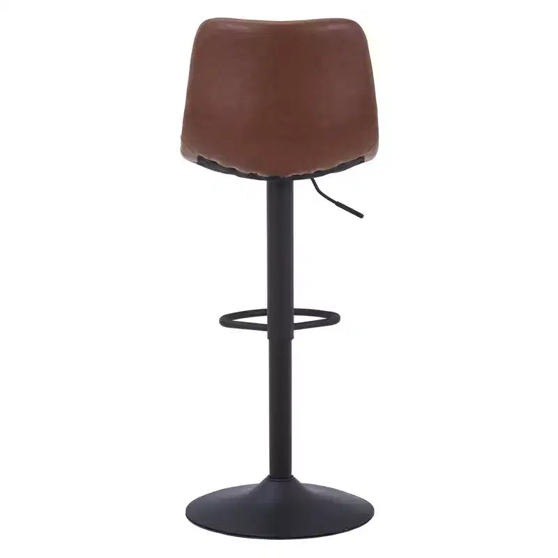 LeisureMod Tilbury - Set di 2 sgabelli da bar moderni regolabili con poggiapiedi e girevoli, sedie altezza bancone per isola cucina, bancone colazione o bar di casa