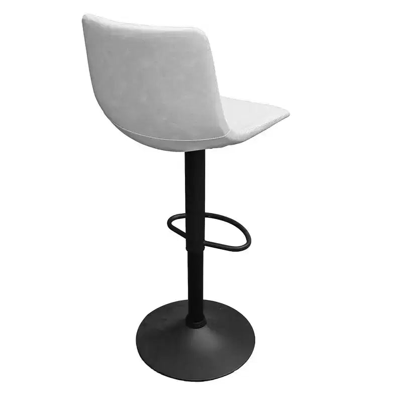 LeisureMod Tilbury - Set di 2 sgabelli da bar moderni regolabili con poggiapiedi e girevoli, sedie altezza bancone per isola cucina, bancone colazione o bar di casa