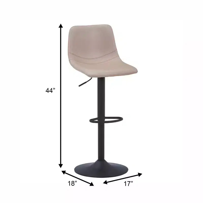 LeisureMod Tilbury - Set di 2 sgabelli da bar moderni regolabili con poggiapiedi e girevoli, sedie altezza bancone per isola cucina, bancone colazione o bar di casa