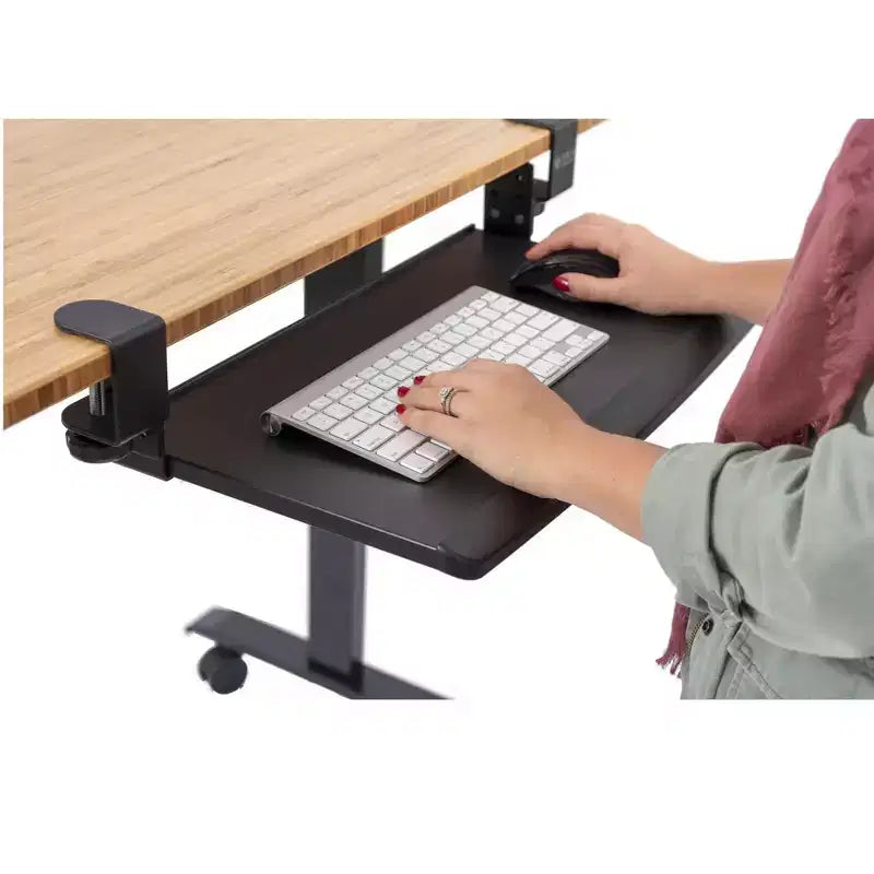 Ampio Vassoio Tastiera Retrattile Regolabile con Morsetto – Per Scrivanie con Spessore Fino a 3,8 cm