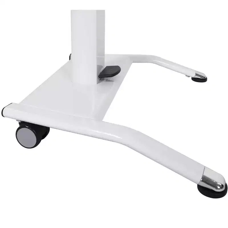 Leggio/Podio portatile inclinabile, regolabile in altezza e pneumatico, con ruote – Bianco, 25,5" di larghezza