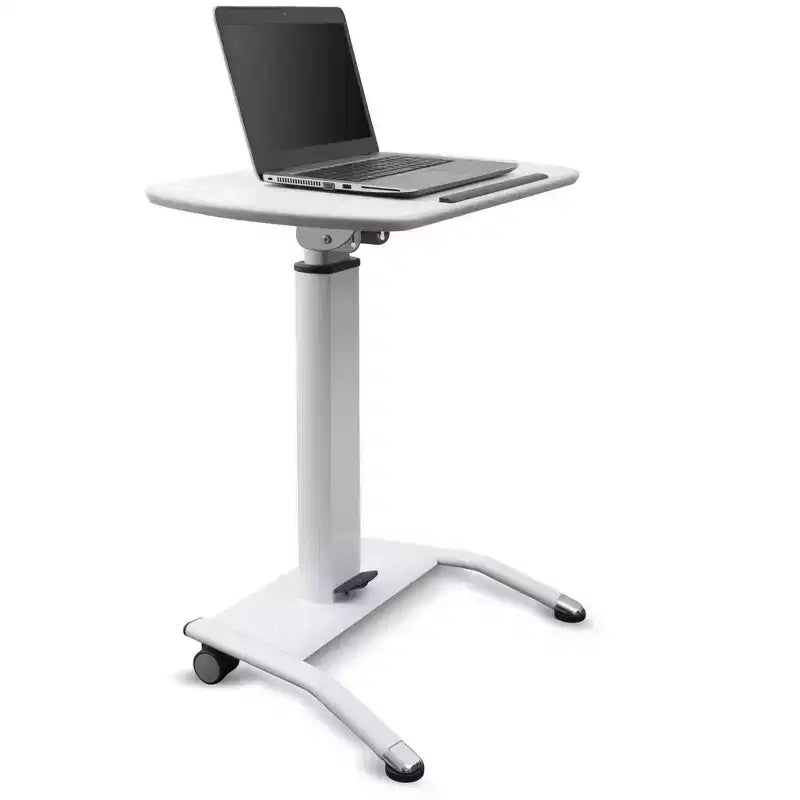 Leggio/Podio portatile inclinabile, regolabile in altezza e pneumatico, con ruote – Bianco, 25,5" di larghezza