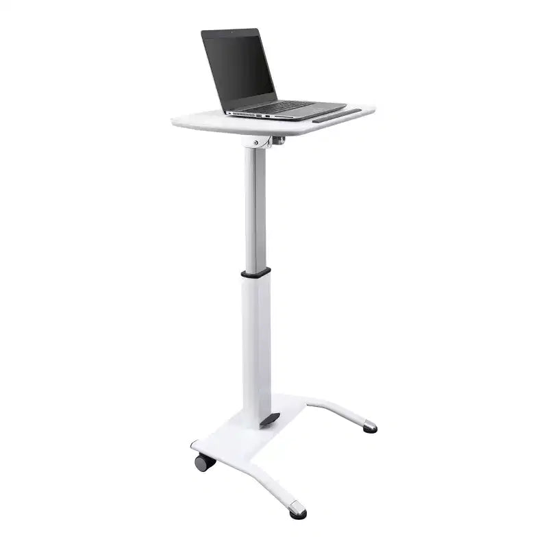 Leggio/Podio portatile inclinabile, regolabile in altezza e pneumatico, con ruote – Bianco, 25,5" di larghezza