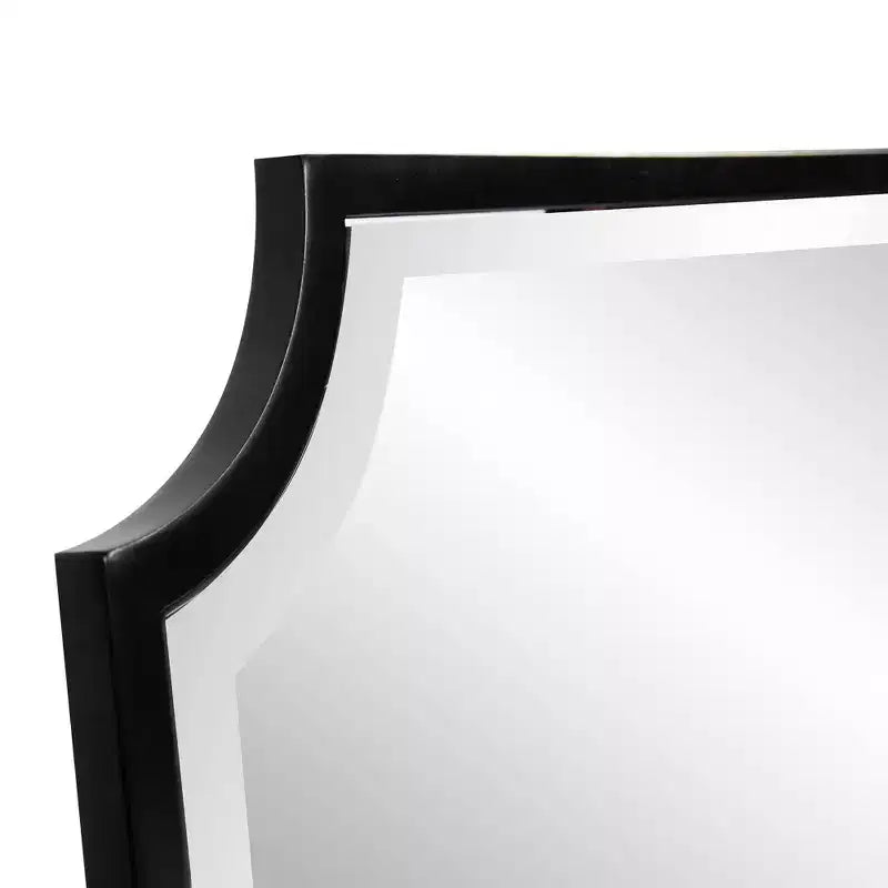 Specchio da parete rettangolare a scudo con cornice in acciaio inossidabile 36x24